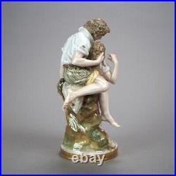 Antique German KPM Porcelain Figural Group, Courting Couple, Circa 1890