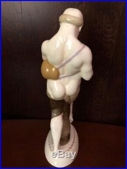 Antique German KPM Porcelain Figurine Of Arab With Bagpipe By A. Amberg 1915