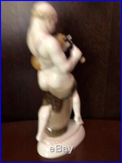 Antique German KPM Porcelain Figurine Of Arab With Bagpipe By A. Amberg 1915