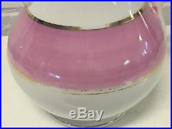 Antique German KPM Porcelain Teapot with Pink & Gold Decorations