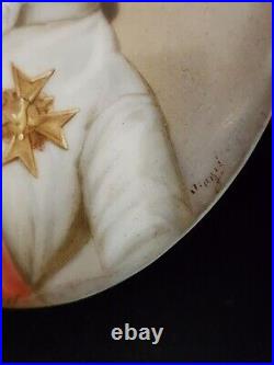 Antique German KPM Style Porcelain Plaque of KING LOUIS XVI Signed WAGNER