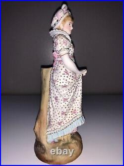 Antique German Porcelain Bisque KPM Berlin Lady Maiden Woman Figurine Figure