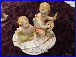 Antique Germany KPM Porcelain Figurine Kids With Violin Handmade
