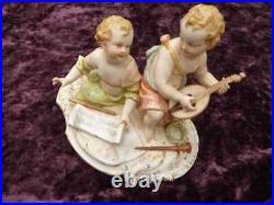 Antique Germany KPM Porcelain Figurine Kids With Violin Handmade