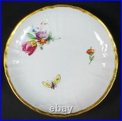 Antique Hand Painted KPM Porcelain Berlin Cup & Saucer Butterfly Floral Design