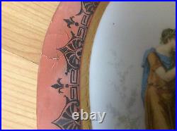 Antique Hand Painting KPM Handpainting On Porcelain Oval Plate