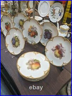 Antique K. P. M. Porcelain Plates Set Of 10