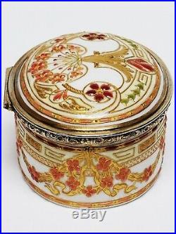 Antique KPM Art Nouveau Jugendstil Decorative Porcelain Hinged Box C. 1870's