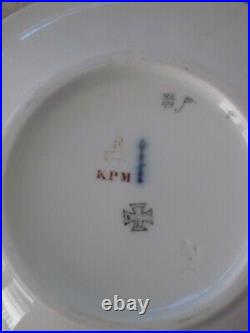 Antique KPM Berlin 1914 Porcelain WWI IRON CROSS Cup & Saucer Set Germany DS18