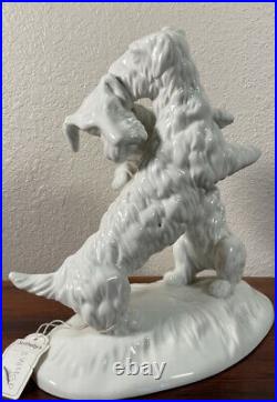 Antique KPM Berlin Blanc de Chine Scottish Terrier Figure Scottish Dog Porcelain