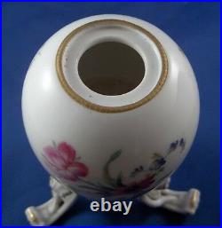 Antique KPM Berlin Floral Egg Porcelain Tea Caddy Jar Porzellan Teedose Vase Lid