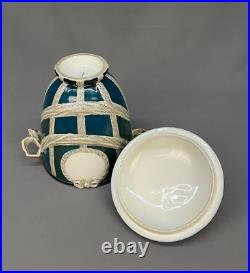 Antique KPM Berlin Glazed Porcelain 10 3/4 Lidded Urn Jar