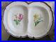 Antique KPM Berlin Large 2 Section Tray Serving Dish Flowers Rose Blue Gold