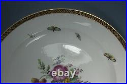 Antique KPM Berlin Large Porcelain Plate. Floral / Butterflies 31.4cm c1840