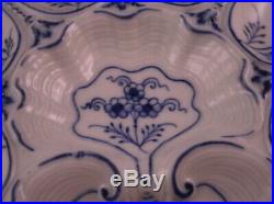 Antique KPM Berlin Porcelain Blue Onion Oyster Plate Porzellan Austernteller