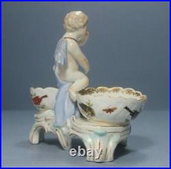 Antique KPM Berlin Porcelain Figural Salt stand with Putti #2
