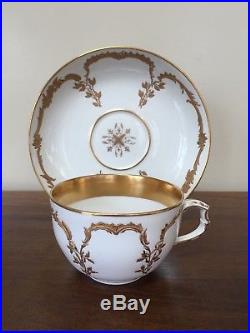 Antique KPM Berlin Porcelain Gold NEUZIERAT Breakfast Cup & Saucer Set