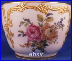 Antique KPM Berlin Porcelain Neuzierat Floral & Gold Sugar Dish Porzellan Dose