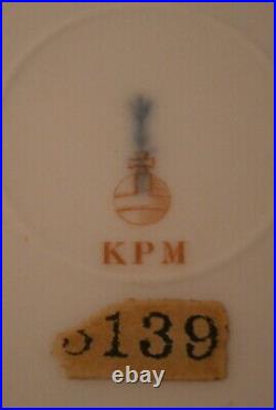 Antique KPM Berlin Porcelain Plate Royalty Monogram Porzellan Teller Kaiser / in