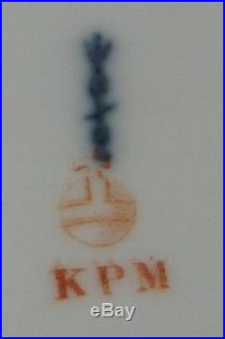Antique KPM Berlin Porcelain Royal Kaiser Crown Monogram Plate Porzellan Teller