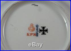 Antique KPM Berlin Porcelain WWI Iron Cross Cup & Saucer Porzellan Tasse German