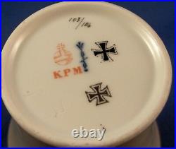 Antique KPM Berlin Porcelain WWI Iron Cross Cup & Saucer Porzellan Tasse German