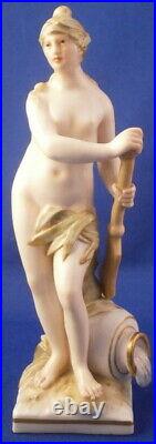 Antique KPM Berlin Porcelain Weichmalerei Jugendstil Lady Figure Porzellan Figur