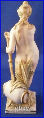 Antique KPM Berlin Porcelain Weichmalerei Jugendstil Lady Figure Porzellan Figur