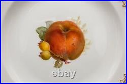 Antique KPM Berlin Reticulated Hand Painted Fruit Peach Cabinet Plate 7 1/2