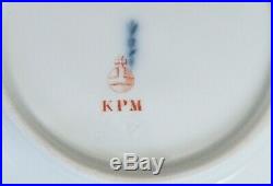 Antique KPM Berlin Scallop Shell Shaped Porcelain Dish Plate