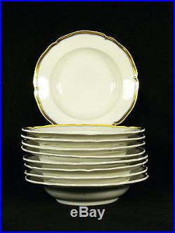 Antique KPM Berlin White Porcelain Dinner Set, 48 pcs