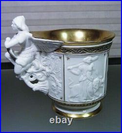 Antique KPM Bisque Gilt Allegorical Cup