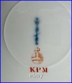 Antique KPM Cabinet Plate, Reticulated, Art Nouveau