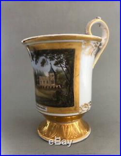 Antique KPM Cup Porcelain Meissen Cup Die Abtei in Buchwald