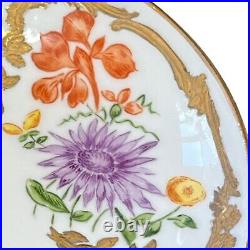Antique KPM Demitasse Cup & Saucer Set Floral Raised Gold Germany 1870s