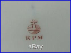 Antique KPM German Porcelain Urn 14.5H Pre 1918 Orb & Cross Ink Stamp Original
