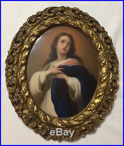 Antique KPM Germany Hand Painted Porcelain Plaque Mary Magdalene