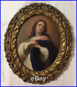 Antique KPM Germany Hand Painted Porcelain Plaque The Immaculate Conception