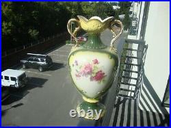 Antique KPM Germany Large Flours Porcelain Vase