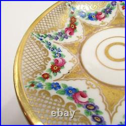 Antique KPM Germany Small Porcelain Plate Hand Painted, Gold Gilded & Marked