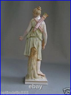 Antique KPM Greek Roman Goddess Luna Artemis Diane German porcelain figure