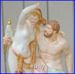 Antique KPM Hercules And Omphale German Porcelain Figurine