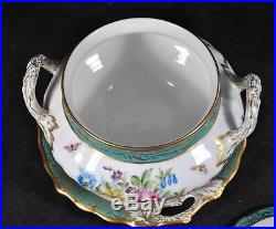 Antique KPM Kristef porcelain TUREEN withunderplate-BEAUTIFUL-hand painted