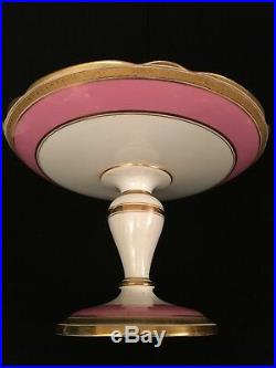 Antique KPM Porcelain Berlin Footed Cake Stand Comport with 11 matching Plates