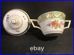 Antique KPM Porcelain Cup And Lid / Germany Circa 1870