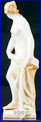 Antique KPM Porcelain Figurine Nude Lady After the Bath Well Marked