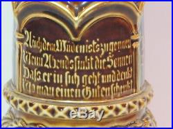 Antique KPM Porcelain Lidded Pokal or Humpen with German Symbols and Phrases