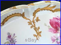 Antique KPM Porcelain Neuzierat 14 Oval Serving Tray Platter Berlin Germany
