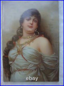 Antique KPM Porcelain Plaque Persian Lady Portrait