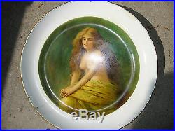 Antique KPM Russian Porcelain Plaque Plate Gardner Portrait Nude